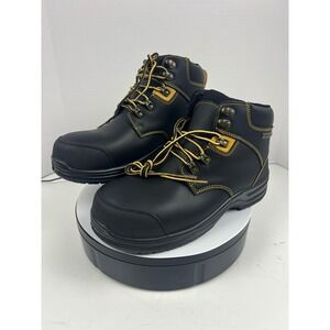 Orthofeet Granite Black Work Boots Men 9 4E X-Wide Arch Comfort Orthopedic